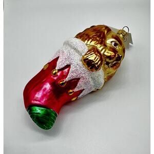 Christopher Radko 1995 Christmas Puppy Love Dog Ornament (minor scratches)